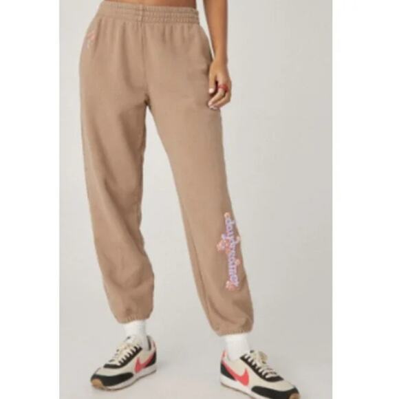 NEW Daydreamer Flower Logo Embroidered Cotton Fleece Sweatpants (Small) - Picture 1 of 16